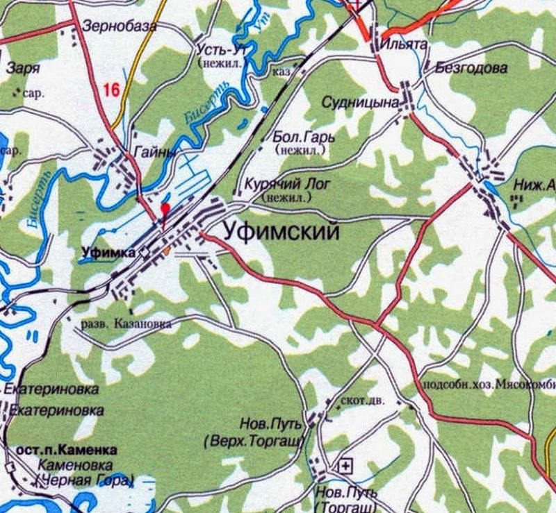 Карта свердловской области красноуфимск