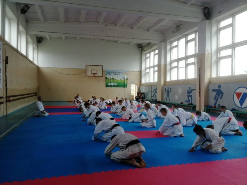 Кихон, ката и кумитэ. Юные каратисты тренируются на спортивных сборах