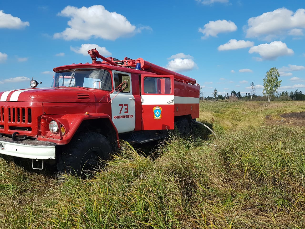 У д. Колмаково горел торф Красноуфимск Онлайн