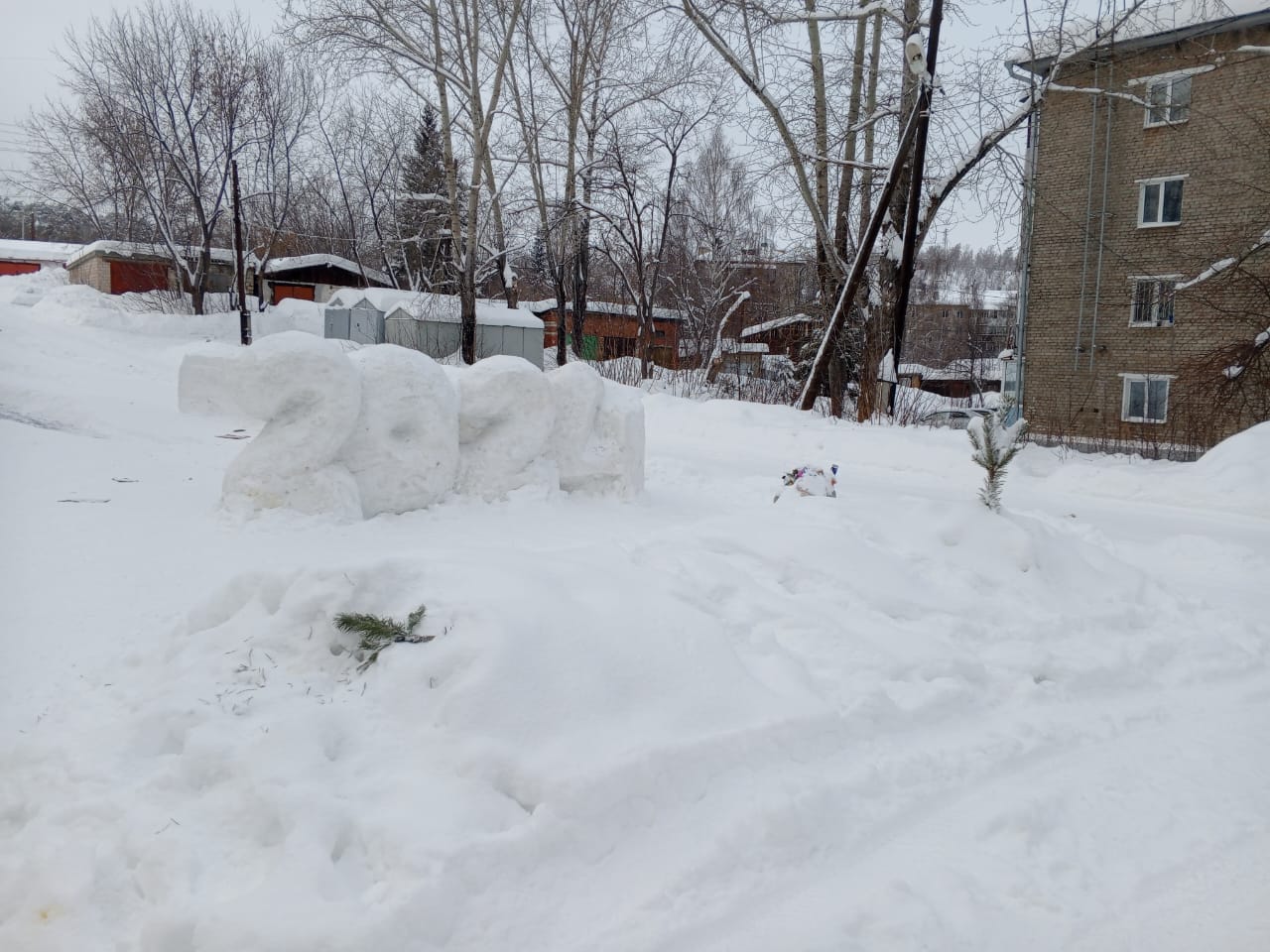 Около МЦ «Космос» сломали одну из молодых сосенок Красноуфимск Онлайн