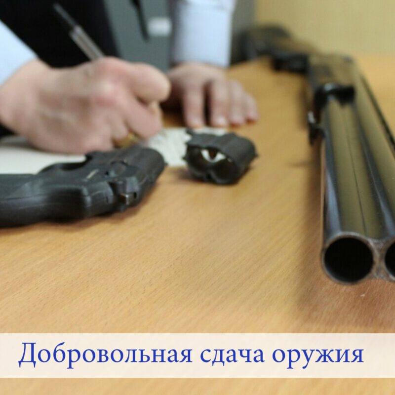 МО МВД России «Красноуфимский» призывает граждан добровольно сдавать незаконно хранящееся оружие